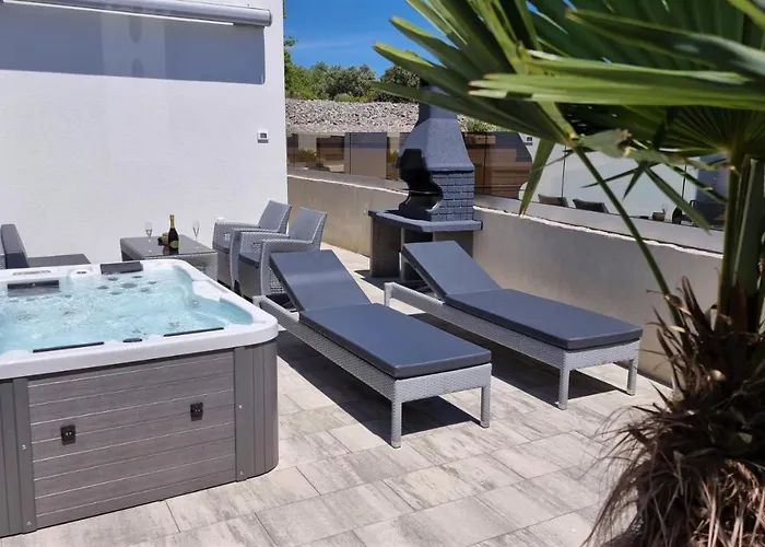 Bartol Luxury Krk Croatia, With Own Hot Tub - Whirlpool